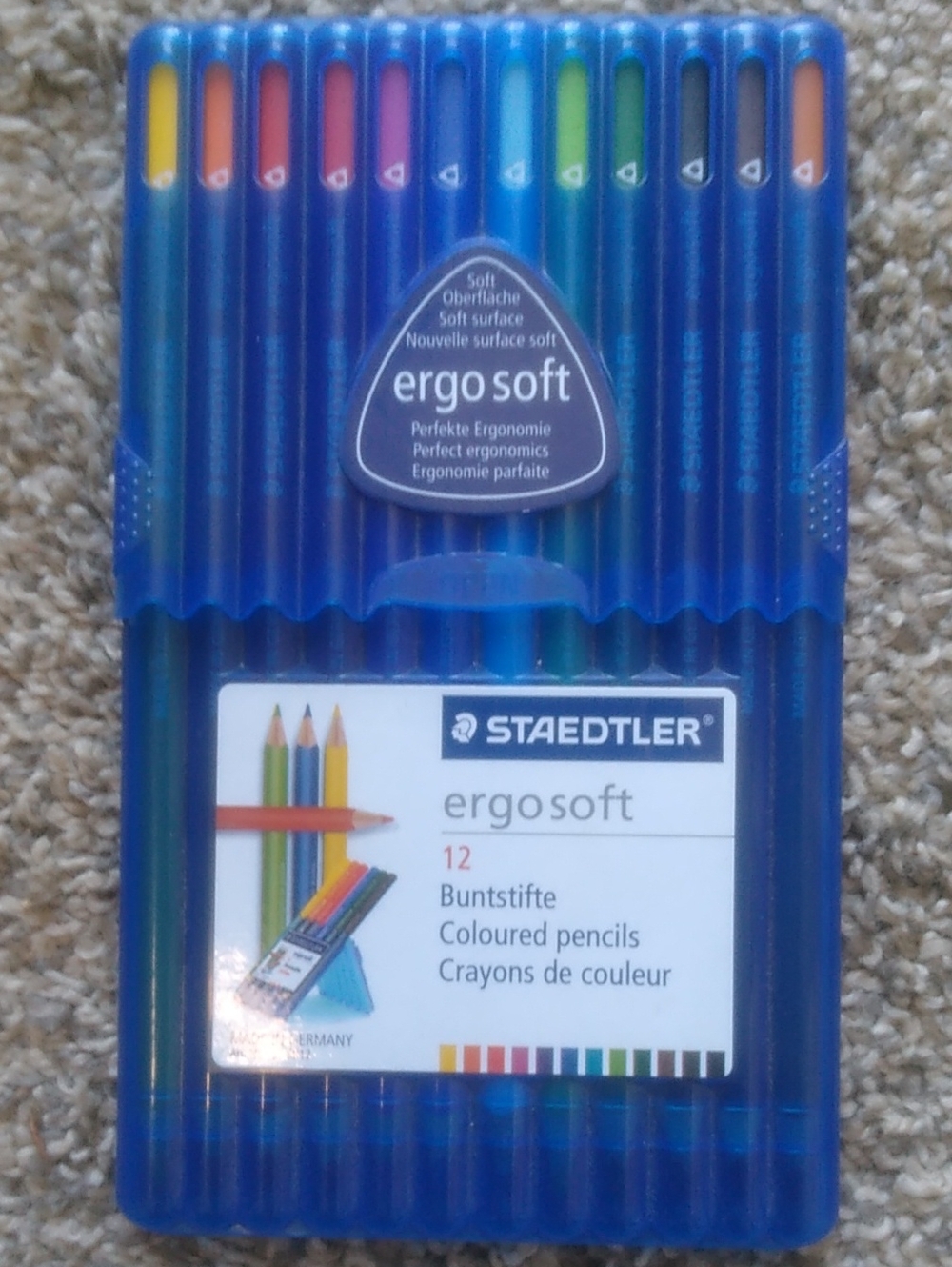 STAEDTLER ergo soft 12-Pack Colored Pencils - Blue Case